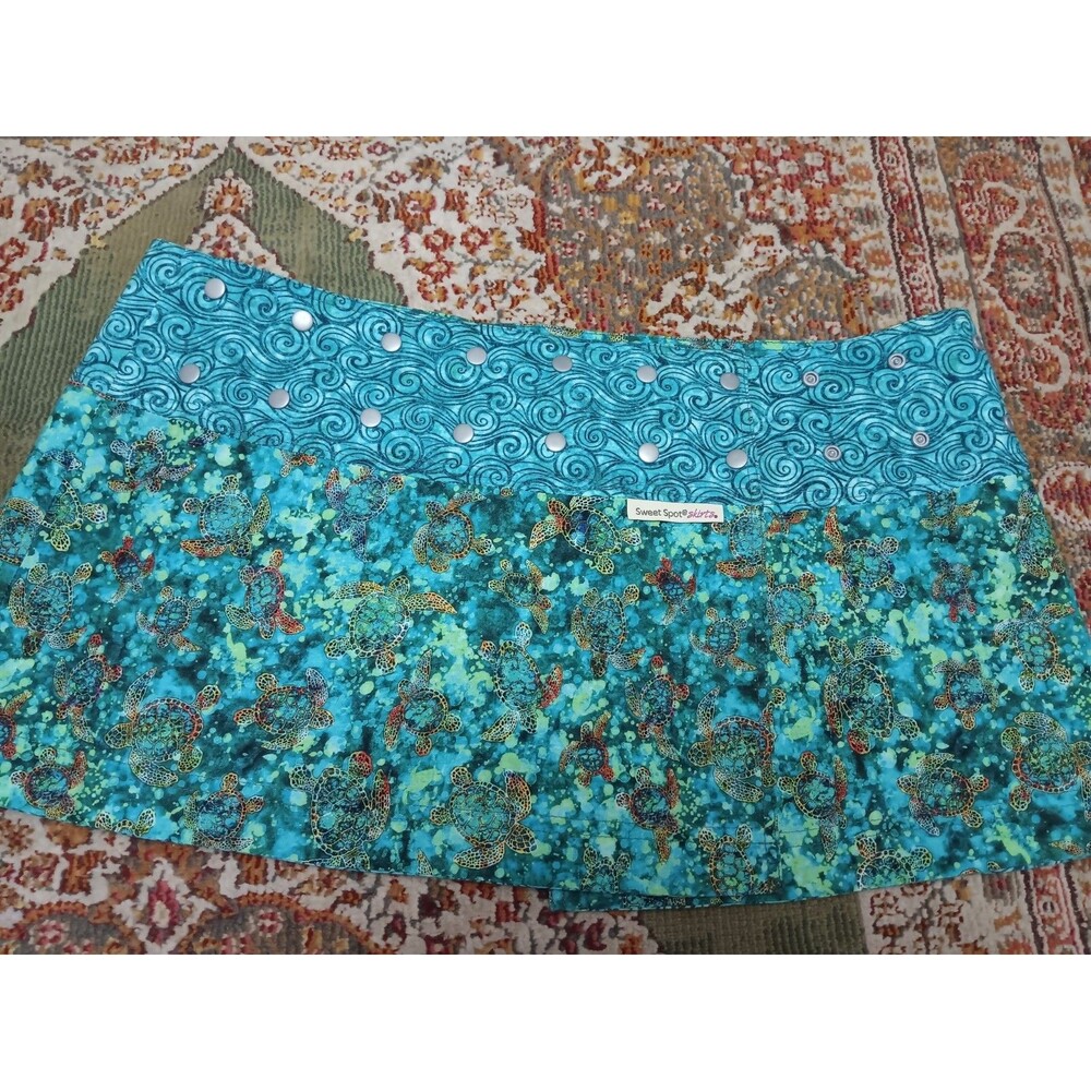 Sweet Spot Skirt Reversible Mini Cotton Beach Swim Suit Cover Adjustable Snap